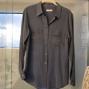 Equipment Silk Button Down Blouse